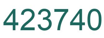 Number 423740 green image