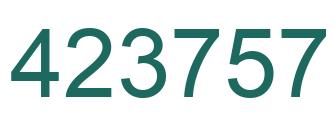 Number 423757 green image