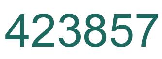 Number 423857 green image
