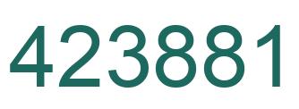 Number 423881 green image