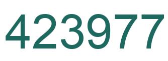 Number 423977 green image