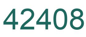 Number 42408 green image
