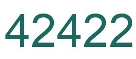 Number 42422 green image