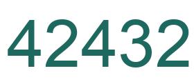 Number 42432 green image
