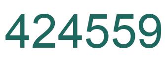 Number 424559 green image