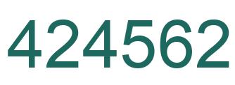 Number 424562 green image