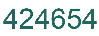 Number 424654 green image