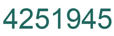 Número 4251945 imagen verde
