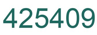 Número 425409 imagen verde
