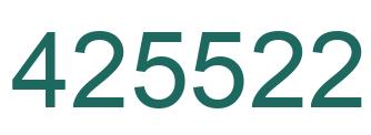Número 425522 imagen verde