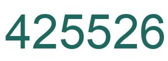 Número 425526 imagen verde