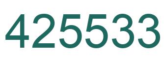 Número 425533 imagen verde