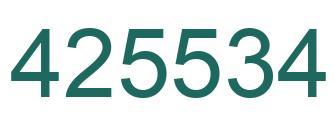 Número 425534 imagen verde