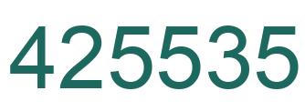 Número 425535 imagen verde