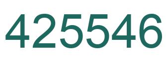Number 425546 green image
