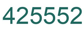 Number 425552 green image