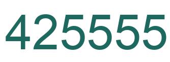 Number 425555 green image