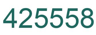 Number 425558 green image