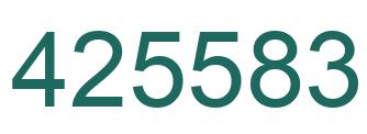 Number 425583 green image