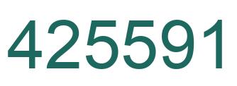 Number 425591 green image