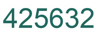 Number 425632 green image