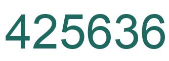 Number 425636 green image