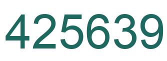 Number 425639 green image
