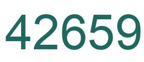 Number 42659 green image