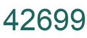 Number 42699 green image