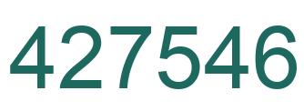 Number 427546 green image