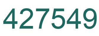 Number 427549 green image