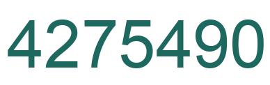 Number 4275490 green image
