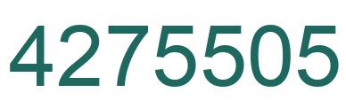 Number 4275505 green image