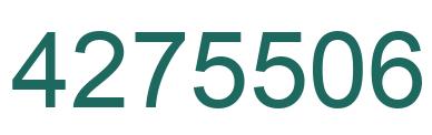 Number 4275506 green image