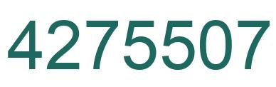 Number 4275507 green image