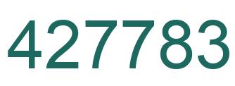 Number 427783 green image