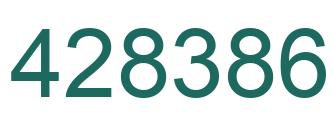 Number 428386 green image