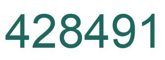 Number 428491 green image