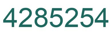 Number 4285254 green image