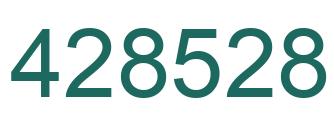 Number 428528 green image