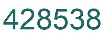 Number 428538 green image