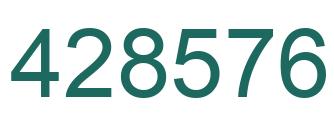 Number 428576 green image