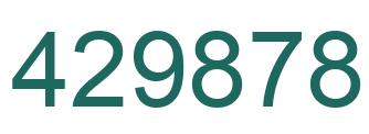 Number 429878 green image