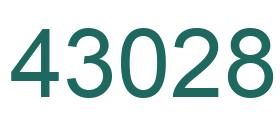 Number 43028 green image
