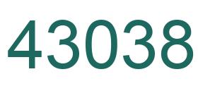 Number 43038 green image