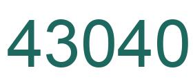 Number 43040 green image