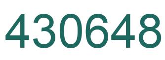 Number 430648 green image