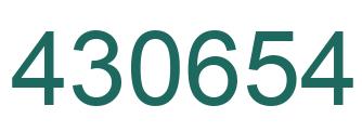 Number 430654 green image