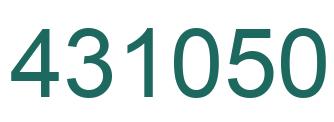 Number 431050 green image