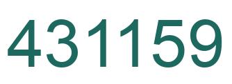 Number 431159 green image